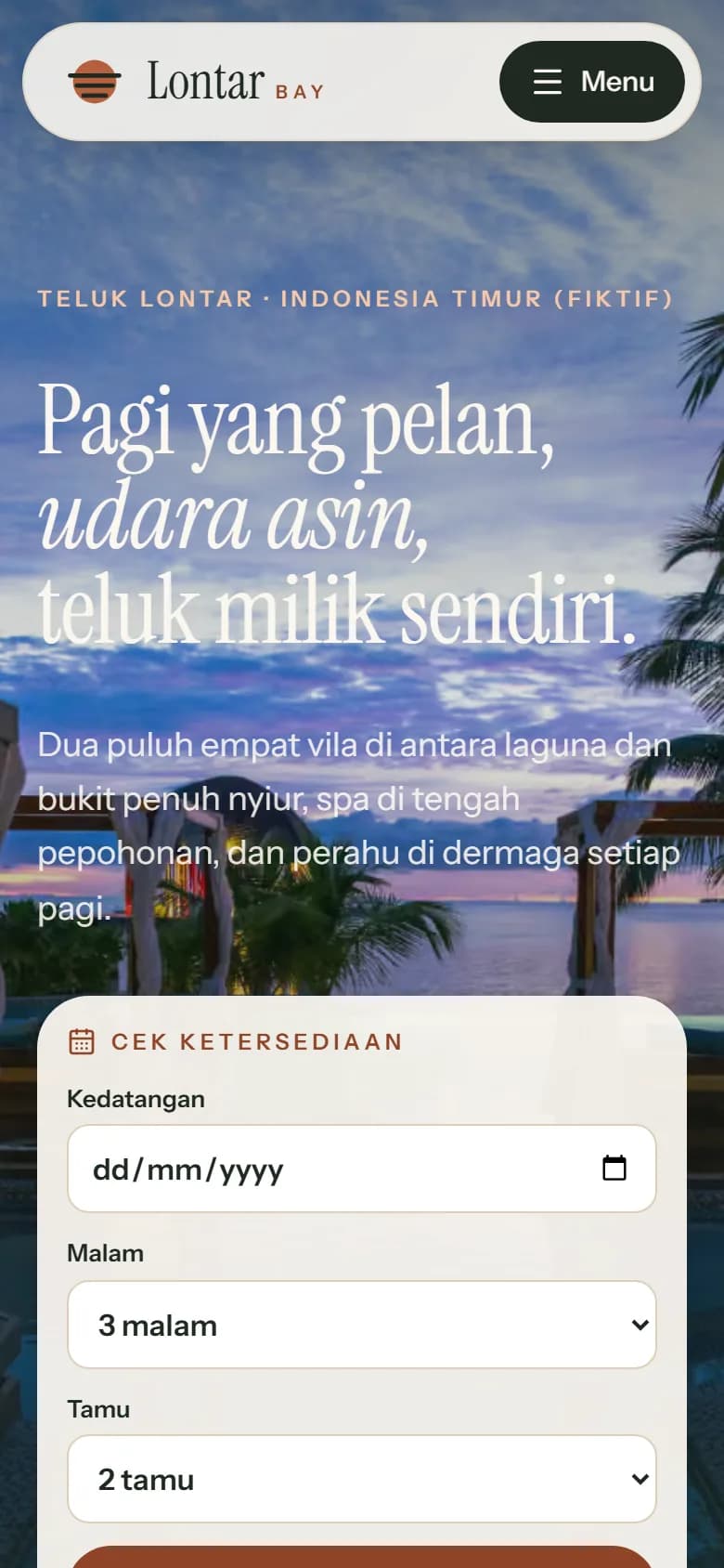 Beranda demo Lontar Bay di ponsel